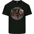 Wine With My Min Pin Dog Miniature Pinscher Mens Cotton T-Shirt Tee Top Black