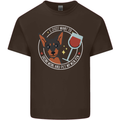 Wine With My Min Pin Dog Miniature Pinscher Mens Cotton T-Shirt Tee Top Dark Chocolate