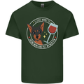 Wine With My Min Pin Dog Miniature Pinscher Mens Cotton T-Shirt Tee Top Forest Green