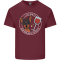 Wine With My Min Pin Dog Miniature Pinscher Mens Cotton T-Shirt Tee Top Maroon