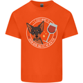 Wine With My Min Pin Dog Miniature Pinscher Mens Cotton T-Shirt Tee Top Orange