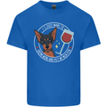 Wine With My Min Pin Dog Miniature Pinscher Mens Cotton T-Shirt Tee Top Royal Blue
