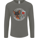 Wine With My Min Pin Dog Miniature Pinscher Mens Long Sleeve T-Shirt Charcoal