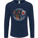 Wine With My Min Pin Dog Miniature Pinscher Mens Long Sleeve T-Shirt Navy Blue