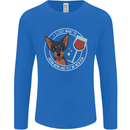 Wine With My Min Pin Dog Miniature Pinscher Mens Long Sleeve T-Shirt Royal Blue