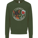 Wine With My Min Pin Dog Miniature Pinscher Mens Sweatshirt Jumper Forest Green
