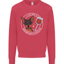 Wine With My Min Pin Dog Miniature Pinscher Mens Sweatshirt Jumper Heliconia