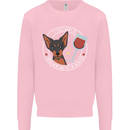 Wine With My Min Pin Dog Miniature Pinscher Mens Sweatshirt Jumper Light Pink
