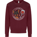 Wine With My Min Pin Dog Miniature Pinscher Mens Sweatshirt Jumper Maroon