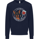 Wine With My Min Pin Dog Miniature Pinscher Mens Sweatshirt Jumper Navy Blue