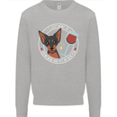 Wine With My Min Pin Dog Miniature Pinscher Mens Sweatshirt Jumper Sports Grey