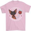 Wine With My Min Pin Dog Miniature Pinscher Mens T-Shirt 100% Cotton Light Pink