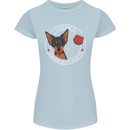 Wine With My Min Pin Dog Miniature Pinscher Womens Petite Cut T-Shirt Light Blue