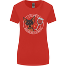 Wine With My Min Pin Dog Miniature Pinscher Womens Wider Cut T-Shirt Red