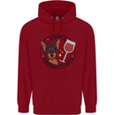 Wine With My Min Pin Miniature Pinscher Dog Childrens Kids Hoodie Red
