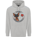 Wine With My Min Pin Miniature Pinscher Dog Childrens Kids Hoodie Sports Grey