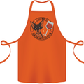 Wine With My Min Pin Miniature Pinscher Dog Cotton Apron 100% Organic Orange