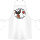 Wine With My Min Pin Miniature Pinscher Dog Cotton Apron 100% Organic White
