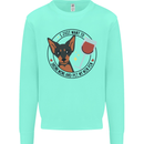 Wine With My Min Pin Miniature Pinscher Dog Kids Sweatshirt Jumper Peppermint