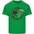 Wine With My Min Pin Miniature Pinscher Dog Kids T-Shirt Childrens Irish Green