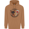 Wine With My Min Pin Miniature Pinscher Dog Mens 80% Cotton Hoodie Caramel Latte
