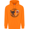 Wine With My Min Pin Miniature Pinscher Dog Mens 80% Cotton Hoodie Orange
