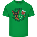 Wine With My Min Pin Miniature Pinscher Dog Mens Cotton T-Shirt Tee Top Irish Green