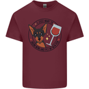 Wine With My Min Pin Miniature Pinscher Dog Mens Cotton T-Shirt Tee Top Maroon