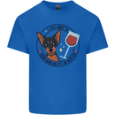 Wine With My Min Pin Miniature Pinscher Dog Mens Cotton T-Shirt Tee Top Royal Blue