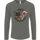 Wine With My Min Pin Miniature Pinscher Dog Mens Long Sleeve T-Shirt Charcoal