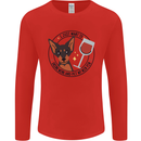 Wine With My Min Pin Miniature Pinscher Dog Mens Long Sleeve T-Shirt Red