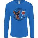 Wine With My Min Pin Miniature Pinscher Dog Mens Long Sleeve T-Shirt Royal Blue