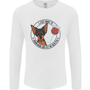 Wine With My Min Pin Miniature Pinscher Dog Mens Long Sleeve T-Shirt White
