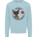 Wine With My Min Pin Miniature Pinscher Dog Mens Sweatshirt Jumper Light Blue