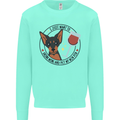 Wine With My Min Pin Miniature Pinscher Dog Mens Sweatshirt Jumper Peppermint