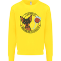 Wine With My Min Pin Miniature Pinscher Dog Mens Sweatshirt Jumper Yellow