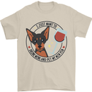 Wine With My Min Pin Miniature Pinscher Dog Mens T-Shirt 100% Cotton Sand