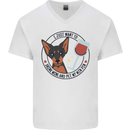Wine With My Min Pin Miniature Pinscher Dog Mens V-Neck Cotton T-Shirt White