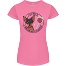 Wine With My Min Pin Miniature Pinscher Dog Womens Petite Cut T-Shirt Azalea