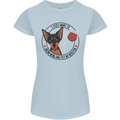 Wine With My Min Pin Miniature Pinscher Dog Womens Petite Cut T-Shirt Light Blue