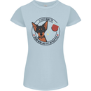 Wine With My Min Pin Miniature Pinscher Dog Womens Petite Cut T-Shirt Light Blue