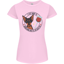 Wine With My Min Pin Miniature Pinscher Dog Womens Petite Cut T-Shirt Light Pink