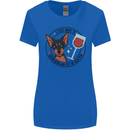 Wine With My Min Pin Miniature Pinscher Dog Womens Wider Cut T-Shirt Royal Blue