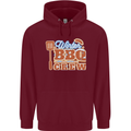 Winter BBQ Crew Funny Grill Food Chef Cook Mens 80% Cotton Hoodie Maroon