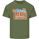 Winter BBQ Crew Funny Grill Food Chef Cook Mens Cotton T-Shirt Tee Top Military Green
