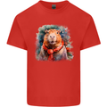 Winter Capybara Christmas Xmas Kids T-Shirt Childrens Red