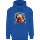 Winter Capybara Christmas Xmas Mens 80% Cotton Hoodie Royal Blue