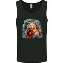 Winter Capybara Christmas Xmas Mens Vest Tank Top Black