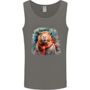 Winter Capybara Christmas Xmas Mens Vest Tank Top Charcoal