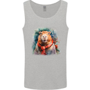 Winter Capybara Christmas Xmas Mens Vest Tank Top Sports Grey